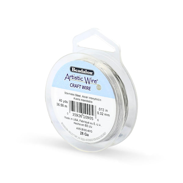 Artistic Wire 28 Gauge Stainless Steel Craft Jewelry Wrapping Wire Wire, 40 Yd
