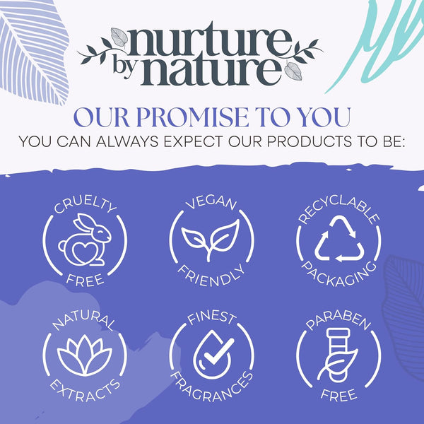 Nurture by Nature RELAX & CALM Spa Kit - Mothers Day Gifts - Spa Gift Baskets for Women, Complete Bath Sets for Women Gift - Lavender Pillow Mist,
