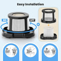 4 Pack 2284W Vacuum Replacement Filter for Bissell Pet Hair Eraser Filter Hand Vacuum 2284W 2390 2389 2390A, Compare to Parts # 1614212 1614203