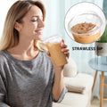 AOZITA 24 Oz. - 100 Sets Crystal Clear Plastic Cups with Strawless Sip-Lids, BPA Free Disposable Plastic Cups with Lids, to Go Cups for Iced