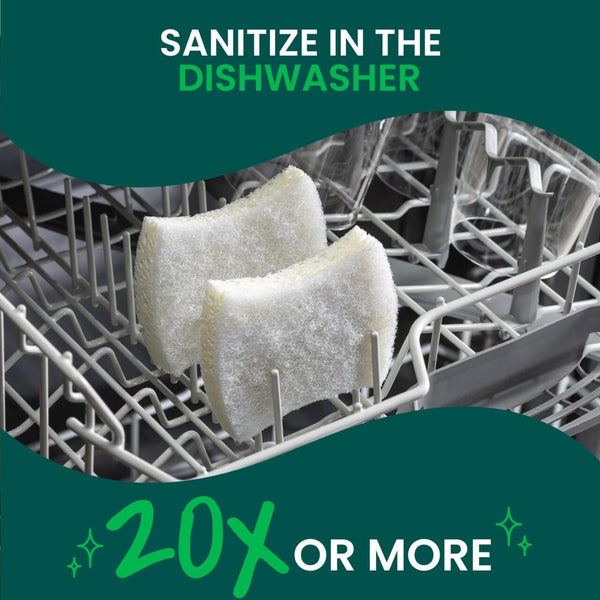 Scotch-Brite Greener Clean Non-Scratch Scrub Sponge, Sponge for Washing Dishes, Cleaning Kitchen, Superior Performance and Made with Sustainable