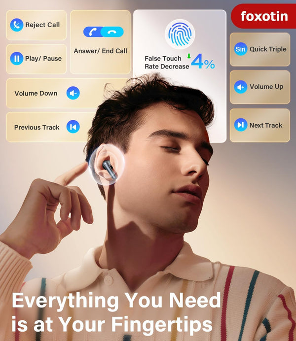 Ear Buds Wireless Earbuds - Bluetooth 5.3 Headphones (48H Playback) Built in Mic with LED Display Charging Case, IP7 Waterproof Earphone for