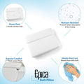 Epica Bathtub Pillow | Luxury Bath Accessories for Women & Men, Bath Decor | Non-Slip Waterproof Cushion with Strong Suction Cups, Headrest