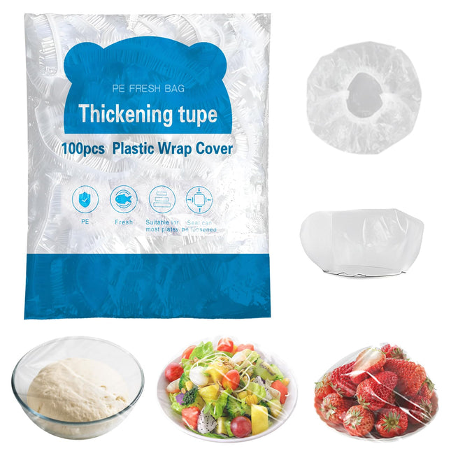 Plastic Bowl Covers for Bread Proofing, Thickened Transparent Fits Bowls up to 10", Shower Caps for Sourdough Bread