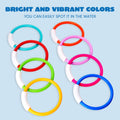 JOYIN Dive Rings Pool Toys, 8 Pcs Colorful Pool Rings for Kids, Underwater Training Swimming Diving Toy for Kids Gifts Summer Swim Water Fun Games