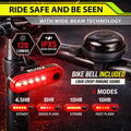 BLITZU Bike Lights, Super Bright Bicycle USB-C Rechargeable Headlight, Taillight & Bike Set, Waterproof Safety Front & Rear Back Light for Night