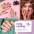 Beetles Gel Polish Set Summer Gel Nail Polish Kit Spring Pastel 36 Pcs 32 Colors with Base Top Coat Hot Pink Green Black White Burgundy Red Blue