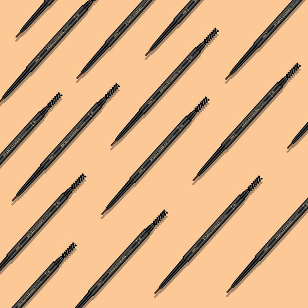 3 Pcs Waterproof Eyebrow Pencil Dark Brown, Premium Eye Brow Pencil Brn with Spoolie Brush, Longwearing for Perfect Brows, Professional,
