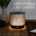 Elegant Fabric Aroma Diffuser - Quiet Essential Oil Diffuser with Soft Night Light, Perfect for Home, Office, and Yoga Space (M35-Black)