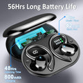 Wireless Earbuds Sport, 2025 Bluetooth 5.4 Headphones Bass Hi-Fi Stereo over Ear Buds, 56Hrs Noise Cancelling Headset with Earhook, IP7 Waterproof