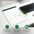 KAISA White Legal Pads Writing Pads Recycled Paper 5"X8" Narrow Ruled Lined Paper Small Legal Pad Perforated 50 Sheets Hard Back Notepads Writing