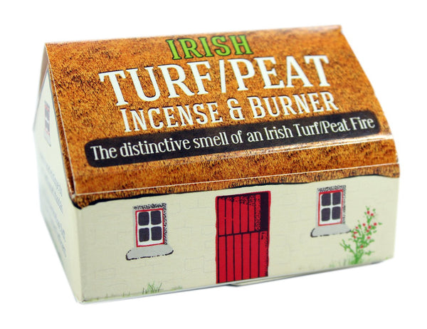 Irish Turf/Peat Incense and 1.5 Inch Sq Burner Plate,Beige,