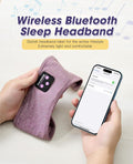 Perytong Sleeping Headphones Bluetooth 5.4 Headband, Wireless Music Sleeping Mask Headphones Earbuds Earphones Sweatproof for Women Mom Sports