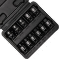 MIXPOWER 11 Pieces 3/8-Inch Drive Pipe Plug Socket Set, SAE, CR-MO, Tapered Male Square Drive, Chamfered Female Square Drive