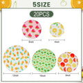 20 Pieces Summer Style Bowl Covers Reusable Fabric Stretch Cloth Covers Storage Elastic Dish Container Lids for Bowls Fruit Food Kitchen, Multiple