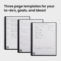 Rocketbook Fusion Reusable Undated Productivity Planner, Letter Size 8.5X11, Beige - Goals, Monthly and Weekly Calendar, Daily To-Do List, Lined