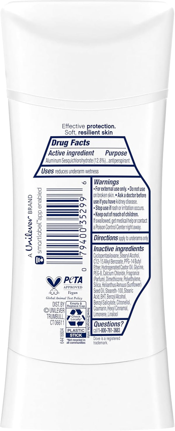 Dove Advanced Care Antiperspirant Deodorant Stick Revive to Help Skin Barrier Repair after Shaving by Boosting Skin'S Ceramide Levels 72 Hour Odor