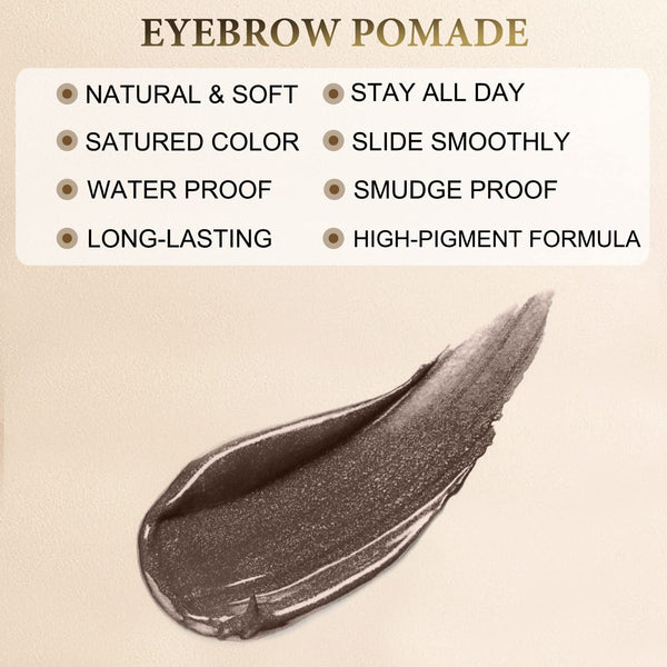 LAVONE Eyebrow Pencil Makeup Kit Waterproof 2-IN-1 Microblading Pen/Pomade Eyeliner and Dual-ended Brush, Brow Pencil Kit for Natural Eyebrows,