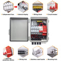 Mankk 4 String PV Combiner Box IP65 Waterproof Solar Combiner Box with 63A Circuit Breaker Lightning Arreste Solar Connector and 15A Rated Current