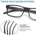 4 Pack Blue Light Blocking Glasses for Men Women,Rectangular Frame Computer Glasses with Spring Hinge,Anti Eyestrain/Uv Ray Eyeglasses