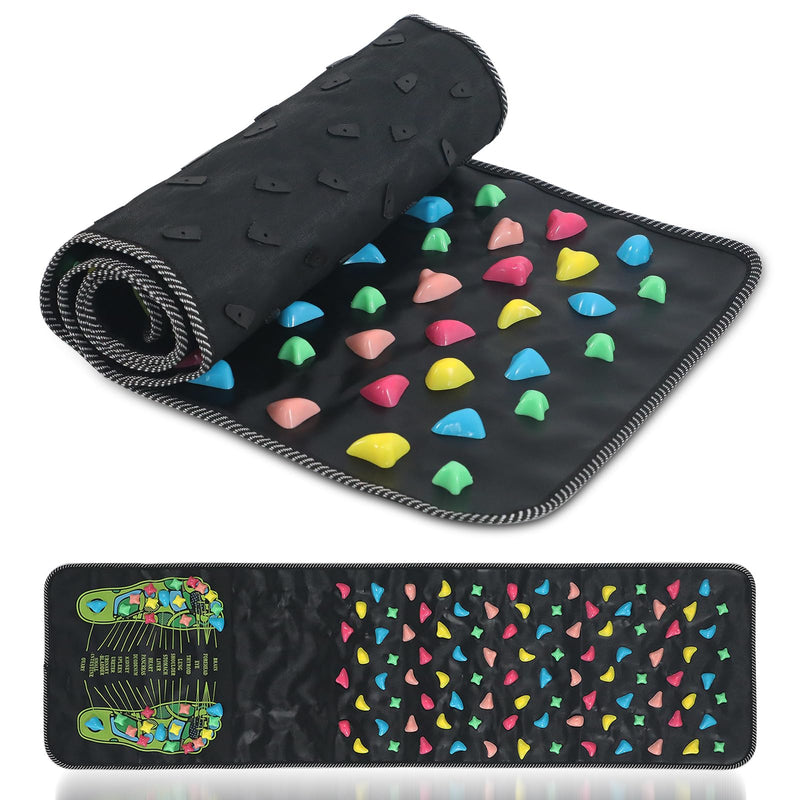 AQQHSAIN Foot Massage Mat Foot Acupressure Mat Acupressure Foot Pad for Relax Body Reflexology Walk Stone Foot Massage Mat for Long Sitting