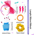 YAROMO 80S 90S Party Favors Birthday Supplies, Hip Hop Theme Gift Neon Earrings Glasses Gloves Necklace Slap Bracelet Neon Hair Scrunchies 80S 90S