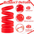 Liliful 200-Piece Blank Silicone Bracelets - Bulk Elastic Wristbands for Adults, Suitable for Team Events, Parties, and Stocking Stuffers(8 X 0.5