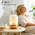 Essential Oil Diffuser Handmade Glass, Quiet 6-In-1 High-End Humidifier, Home Aromatherapy Fragrant Aroma Diffuser with Multiple LED Light Modes