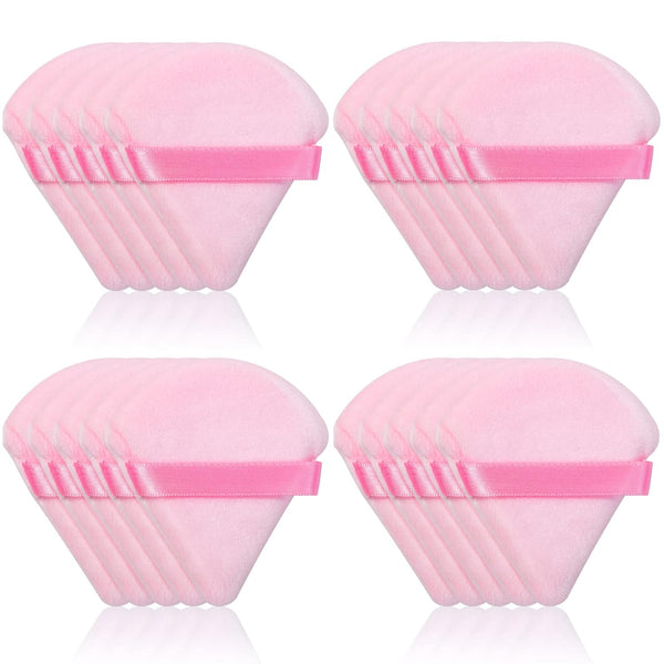 Thrilez 20Pcs Triangle Powder Puff, Loose Powder Puffs Makeup Puff for Face Powder, Setting Powder Puff for Make Up, Face Puff Pads for Press