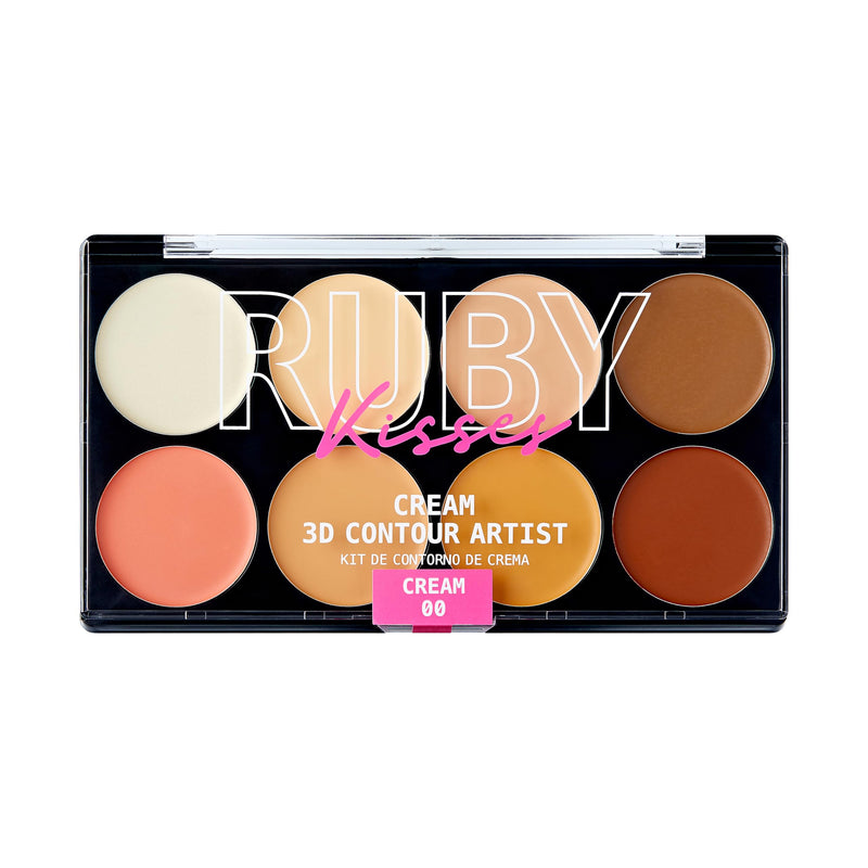 Ruby Kisses 3D Face Creator Cream Foundation & Concealer, 12 Hours Long Lasting, Medium to Full Coverage, Non-Greasy, Ideal for Makeup & Contour