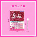 Barbie 35-Well Shadow Palette, Shimmery and Opaque Colors, Pigmented Blendable, 8 Application Brushes Ages 8+, Perfect for Parties, Sleepovers &