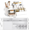 Subsky Makeup Organizer with Drawers, Easy Storage for Beauty Products Brushes, Multifunction Plastic Desk Organizer, Cosmetics Organizer for