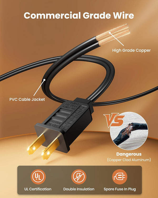 Outdoor String Lights 25 Feet G40 Globe LED Patio Lights with 13 Edison Plastic Bulbs(1 Spare), Waterproof Connectable Hanging Lights for Backyard