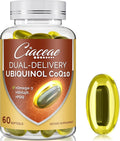 Ubiquinol Coq10 600 MG Softgels with Omega-3 & Shilajit & PQQ, Advanced Dual-Delivery Coenzyme-Q10, Active Coq10 Ubiquinol Supplement for