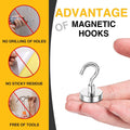 DIYMAG Magnetic Hooks, 30Lbs+ Magnet Hook 2025 Cruise Cabin Ship Essentials Heavy Duty Strong Magnets Refrigerator Fridge Hanging for Classroom