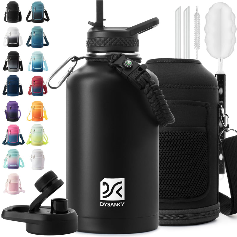 Insulated Water Bottle | Thickened Stainless Steel Vacuum Metal Thermos | Portable Sports Half Gallon Large Water Jug for Gym and Hiking with