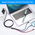 Travel 4 in 1 Multi Charging Cable for Apple Watch, Magnetic Wireless Charger, Braided USB C/Lightning/Micro Port for Iwatch Series