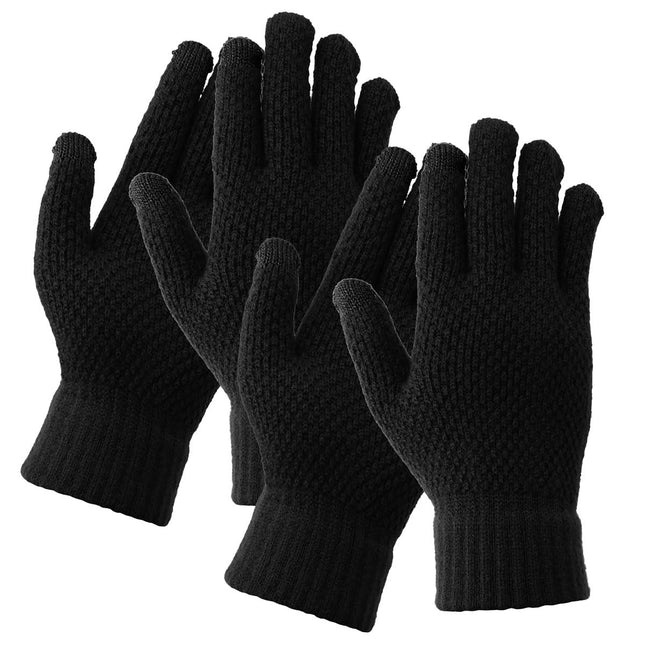Bad Piggies Winter Gloves for Men, Touch Screen Warm Gloves with Thermal Soft Knit Fleece Lining for Running Driving Hik