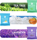 Shower Steamers Aromatherapy for Women and Men, 24-Pack Organic Shower Bombs with Essential Oil, Rose, Watermelon, Tea Tree, Orange, Sea Salt,