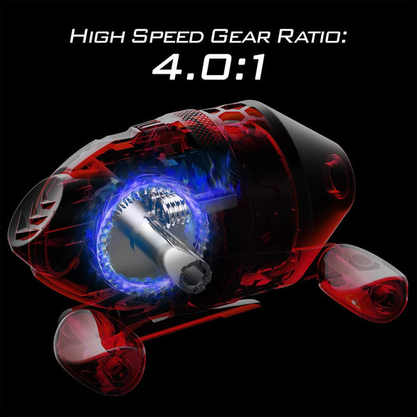 Kastking Brutus Spincast Fishing Reel,Easy to Use Push Button Casting Design,High Speed 4.0:1 Gear Ratio,5 Maxidur Ball Bearings, Reversible