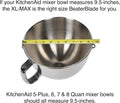 New Metro Design Beater Blade, Fits 5-Plus, 6, 7 & 8-Qt Bowl-Lift Stand Mixers, Aqua