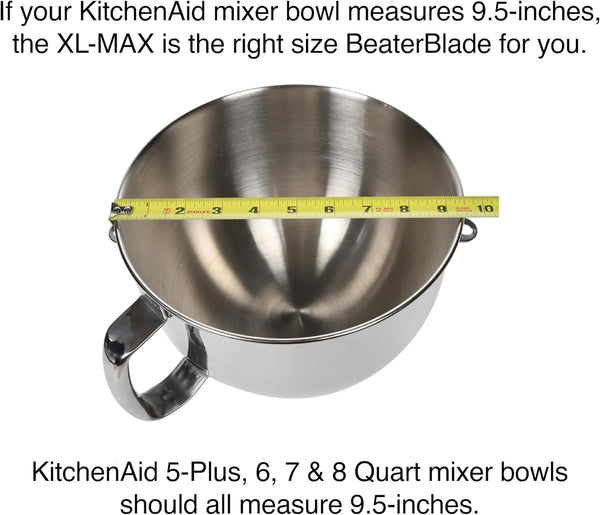 New Metro Design Beater Blade, Fits 5-Plus, 6, 7 & 8-Qt Bowl-Lift Stand Mixers, Aqua