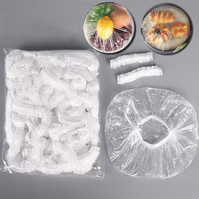 300PCS Disposable Bowl Covers Canning Lids, Disposable Bowl Covers Food Cover Stretch Edging, Flexible Storage Packaging
