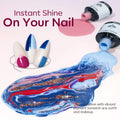 Modelones Gel Polish Nail Kit, 6 Colors 7Ml Popular Nude Pink Neutral Blue Glitter Nail Polish Set Nail Art LED Manicure DIY Salon Gifts