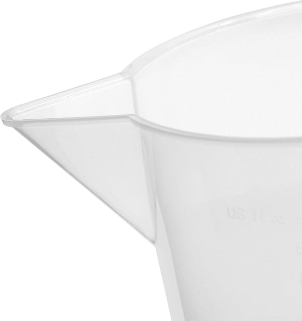 EISCO Plastic Pitcher, 1000Ml (1L) - Short Form, Euro Design - Molded Graduations - Chemical Resistant & Autoclavable Polypropylene - Measuring Jug