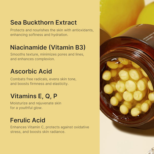Medicube Deep Vitamin C Golden Capsule Face Moisturizer - Liposome Capsules for Wrinkles, Skin Radiance - Transparent Gel for Glow Hydration -
