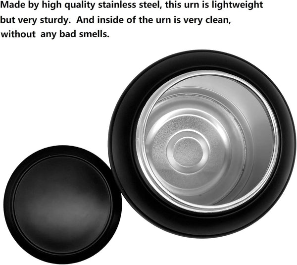 Medium Urn for Ashes Adult Male with Motorcycle, 5.7 Inch Black Decorative Medium Size Urns for Human Ashes Adult Male/Dad/Men/Son