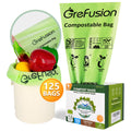 Compostable Bags for Kitchen Compost Bin, 1.2 Gallon, 125 Count, Certified by BPI and ASTM, Leakproof and Odor Control