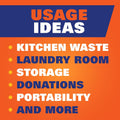 Hefty Ultra Strong 13 Gallon Trash Bags, Black Tall Kitchen Trash Bags 13 Gallon Size, Break Resistant Drawstring Enclosure, Continuous Odor