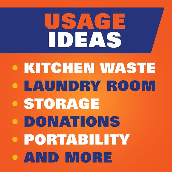 Hefty Ultra Strong 13 Gallon Trash Bags, Black Tall Kitchen Trash Bags 13 Gallon Size, Break Resistant Drawstring Enclosure, Continuous Odor